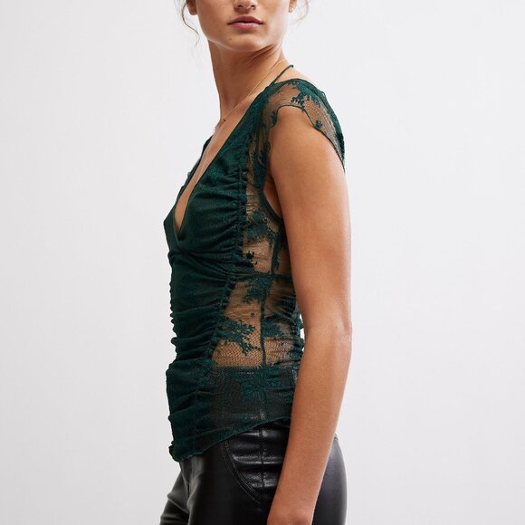 FREE PEOPLE Lacey In Love Cami / Pine Grove - Picture 2 of 6